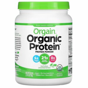 אבקת חלבון אורגנית לא ממותקת של אורגיין